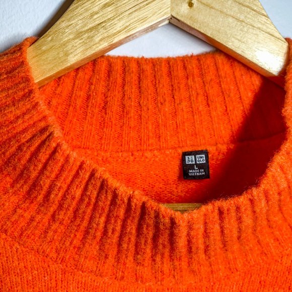 UNIQLO Women's Orange Mock Neck Sweater - Picture 3 of 3